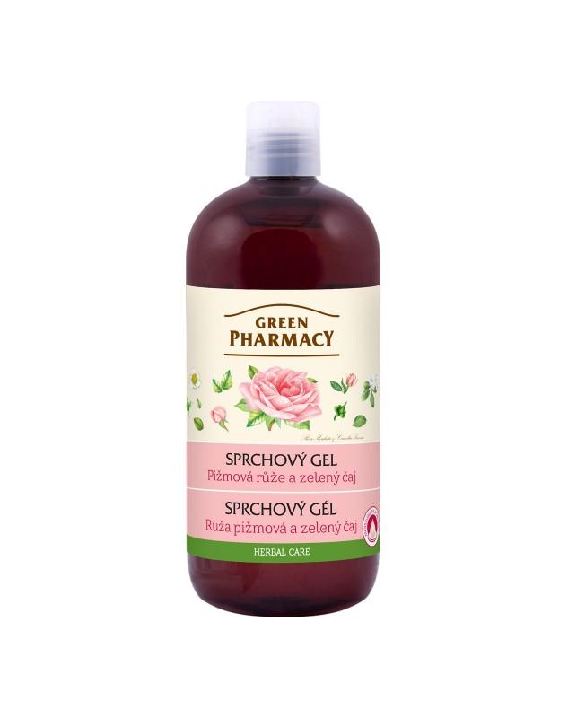 Green Pharmacy sprchový gél 500 ml - Ruža pižmová a zelený čaj