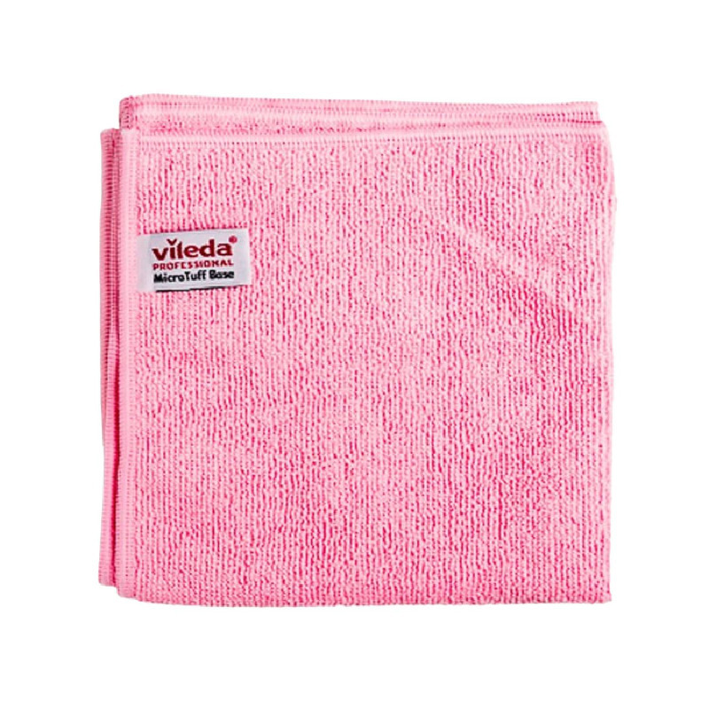 Vileda MicroTuff Base tkaná utierka z mikrovláknová ružová 36 x 36 cm – 5ks