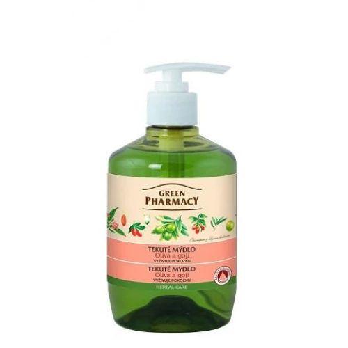 Green Pharmacy tekuté mydlo - vyživuje pokožku 460 ml - Olivy a goji